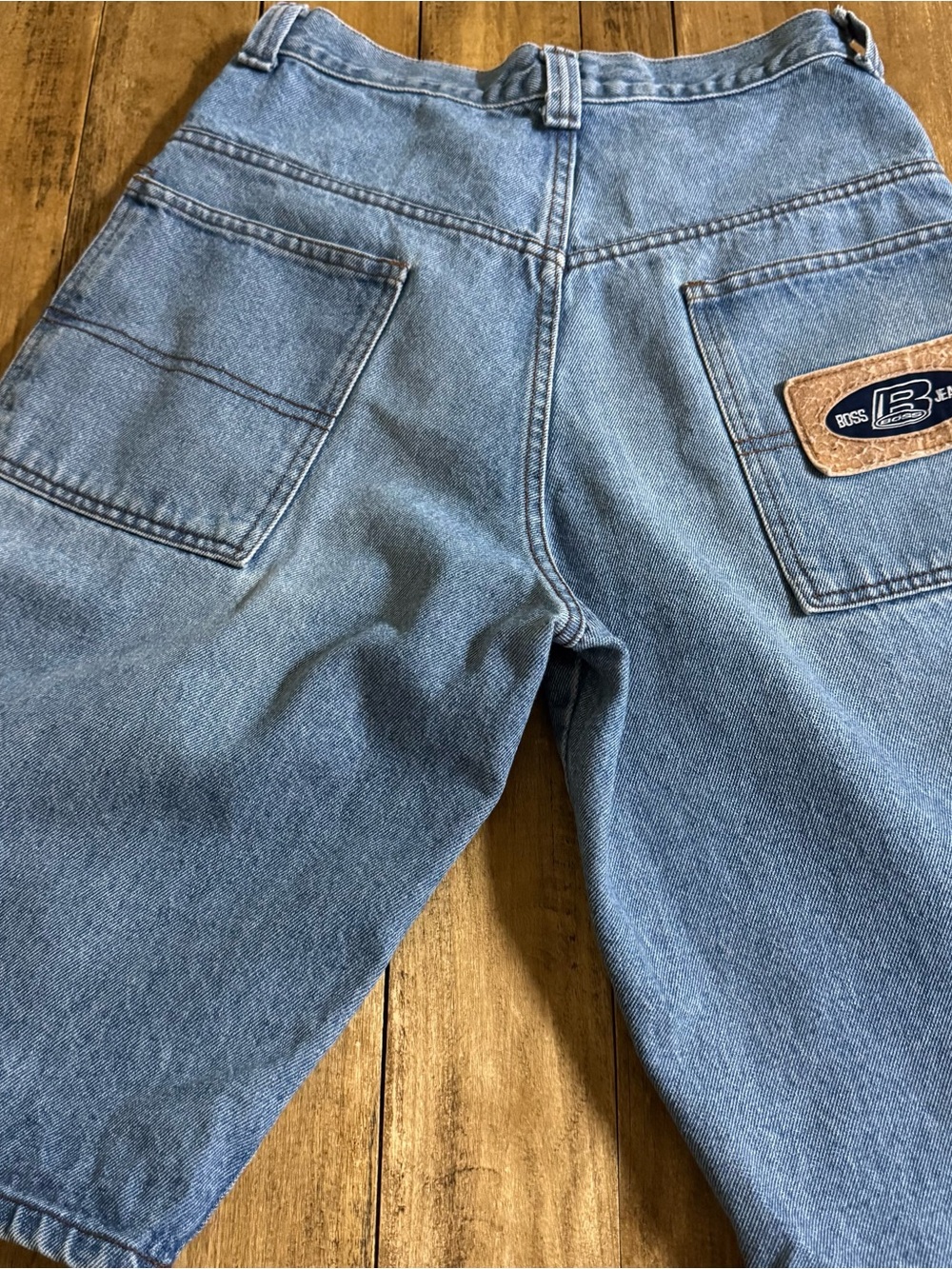 Vintage Boss Jeans Light Wash Baggy Wide Leg Y2K Denim